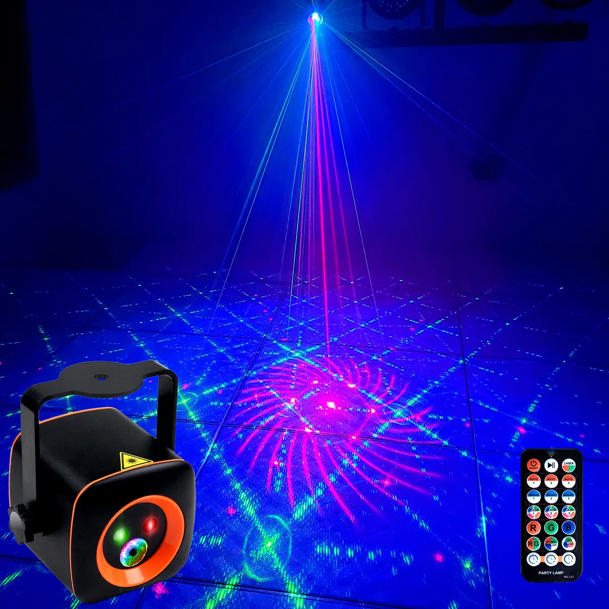 

Led Disco Lights RGB LED Laser Stage Beam Light Sound Activated DJ Party Light With Strobe Flash Effect Usb Power Projector Lamp