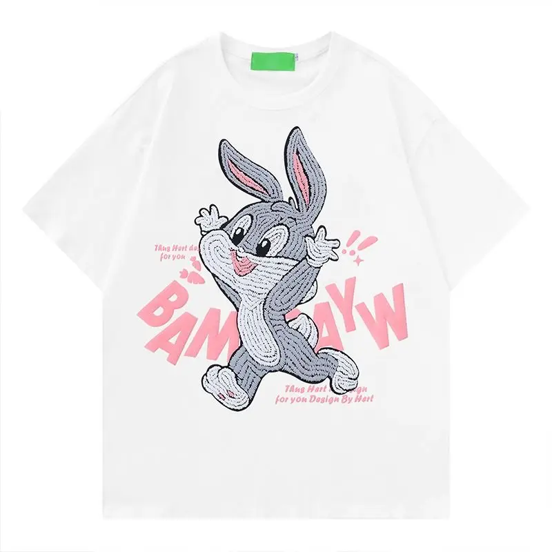 Женская свободная футболка с коротким рукавом повседневная хлопковая Футболка