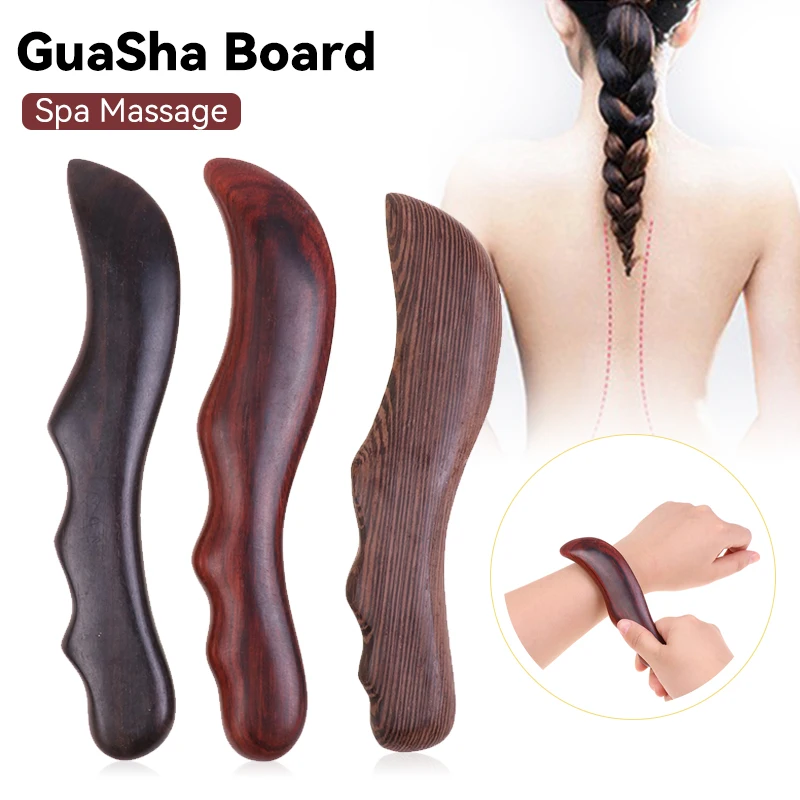 

Cellulite Gua sha Board Wood Therapy Massage Stick Lymphatic Drainage Massager Scraping for Facial Neck Slimming Relax