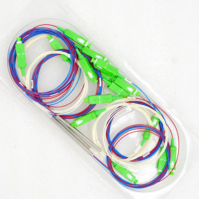 10 шт. Новый 0 9 мм SM SC UPC APC 1x2 мини стальная трубка вытяжной конусный