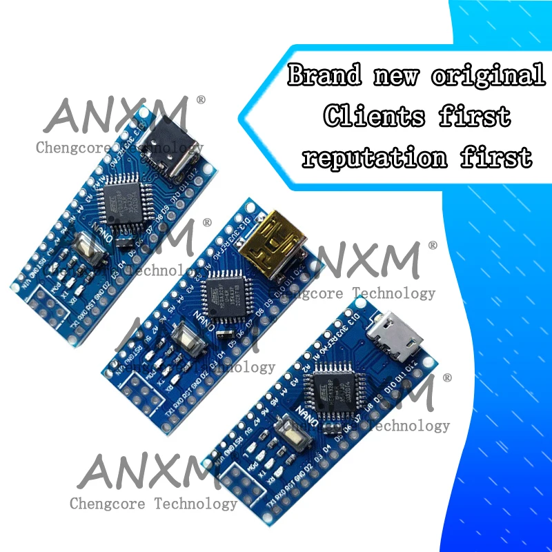 

Mini / Type-C / Micro Nano V3.0 CH340 improved version of Atmega328P development board module