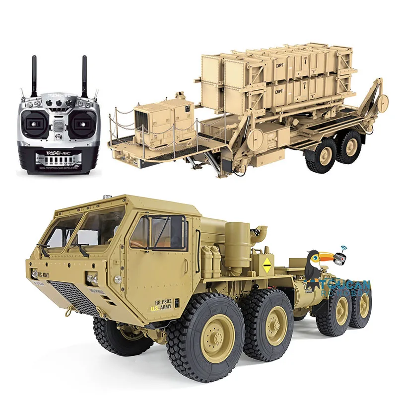 

HG 1/12 U.S Missile Launch Vehicle P805 Trailer Model P802 Military RC Trucks DIY Car Model Building Kits Toys THZH1227-SMT4