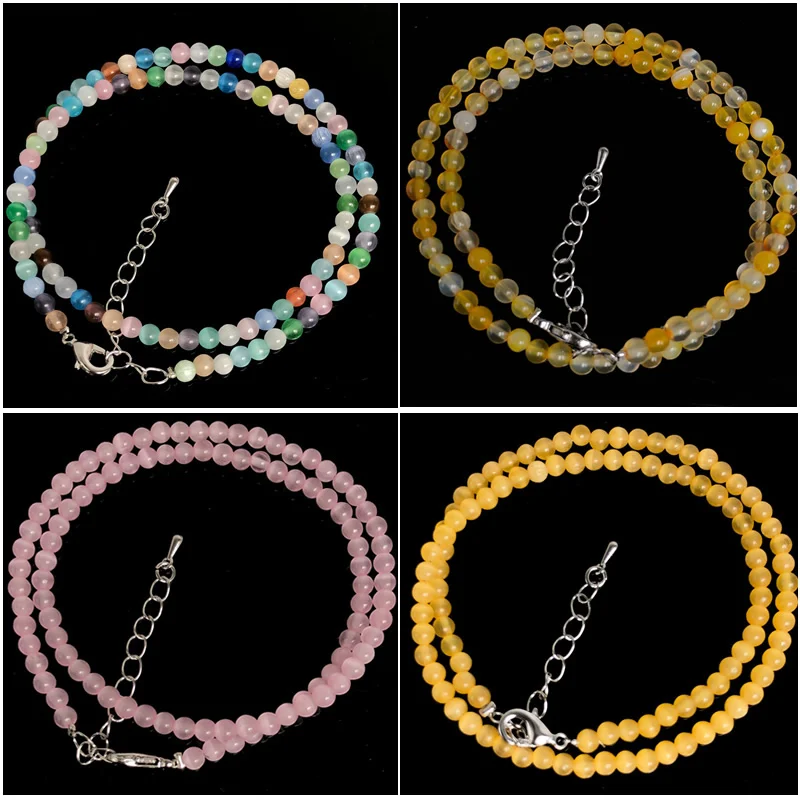 Ожерелье женское с натуральным агатом ювелирное изделие ручной работы в