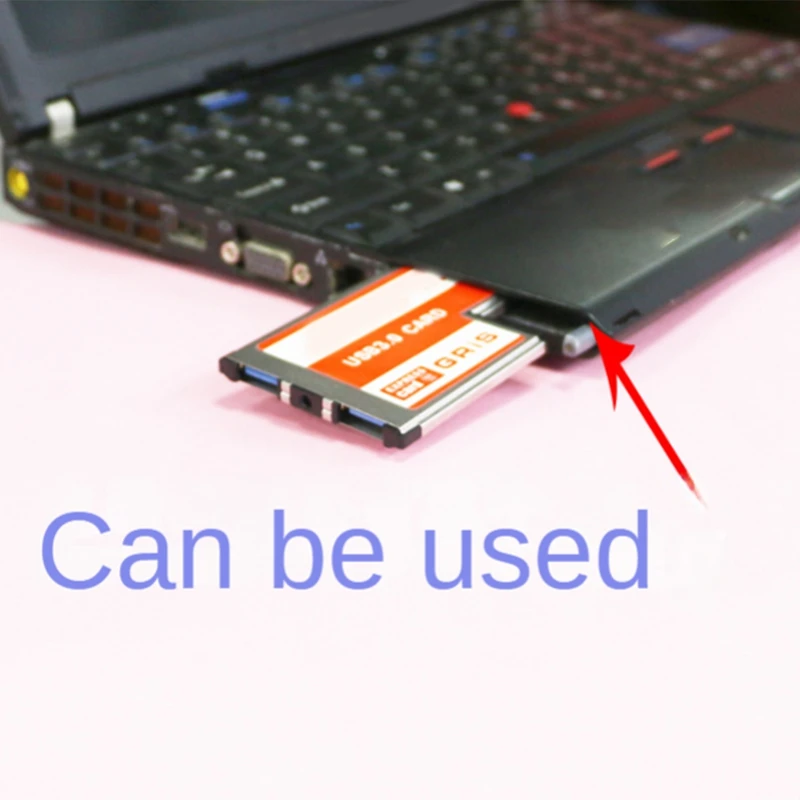 Фото 54 мм к USB 3,0 X 2 порта Expresscard PCI-E к USB-адаптеру-конвертер экспресс-карты металл + пластик для ноутбука №2