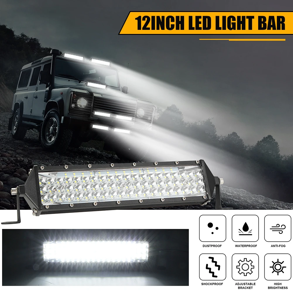 12 Inch 264w Led Working Light Strip Combined Spotlight Drives Off-road Suv Working Light Strip