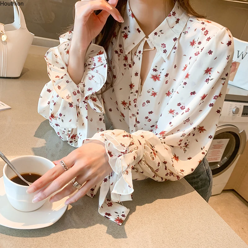 

Шелковые женские блузки, модная Повседневная рубашка, Новый Топ с длинным рукавом в Корейском стиле, полноразмерная женская одежда большог...