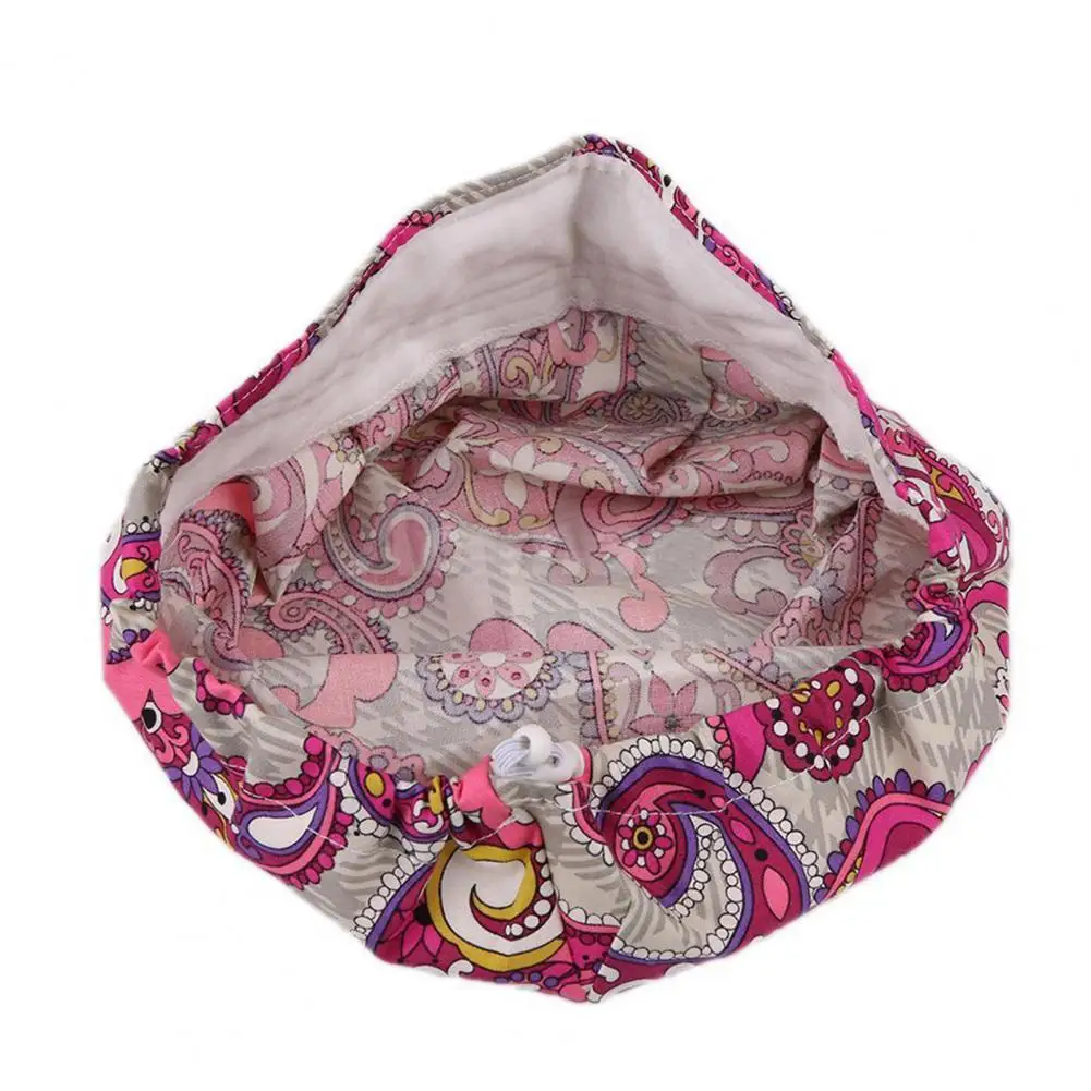 

Sweet Bouffant Hat Floral Print Women Working Cap Adjustable Bouffant Hat for Working Beautician Hat