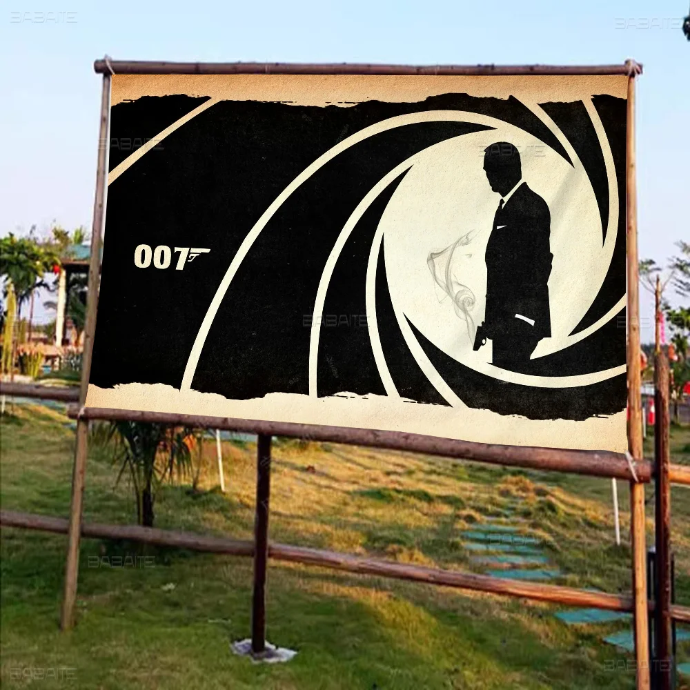 Джеймс Бонд 007 аниме-карта флаг для гостиной домашний декор в общежитии