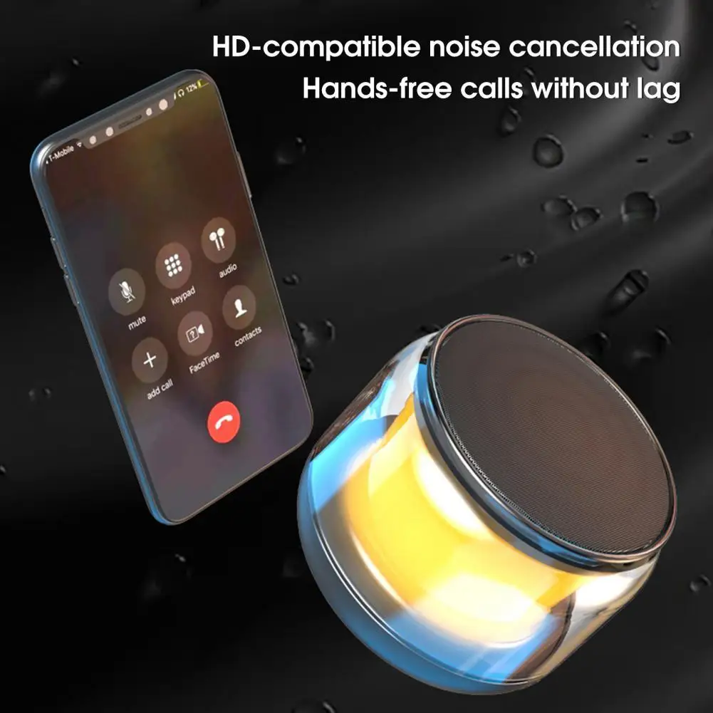 

Bluetooth-Колонка портативная с объемным звуком и светодиодсветодиодный подсветкой