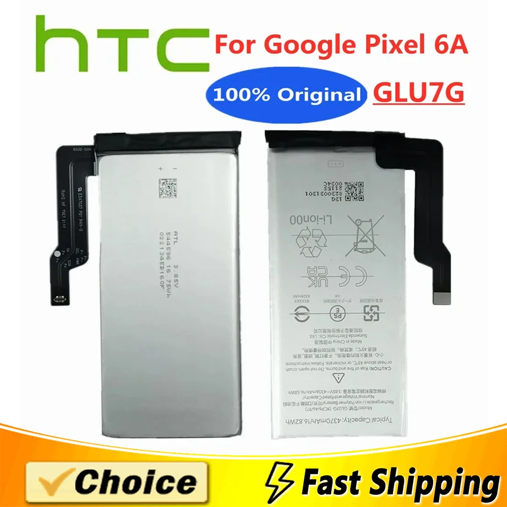 4370 мАч 100% оригинальный аккумулятор для телефона GLU7G HTC Google Pixel 6A 6 A Pixel6A новый