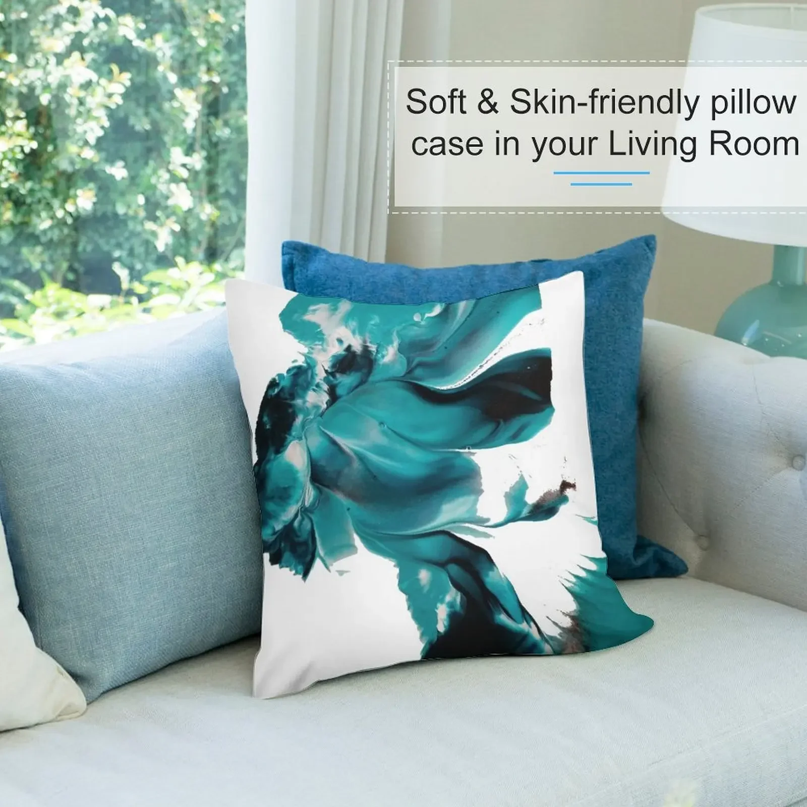 Бирюзовая декоративная подушка Daydream чехол для дивана новогодняя рождественская