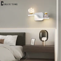 new led wall lamp indoor bedside sconces wall light for living room tv background wall bedroom light home decor lighting fixture