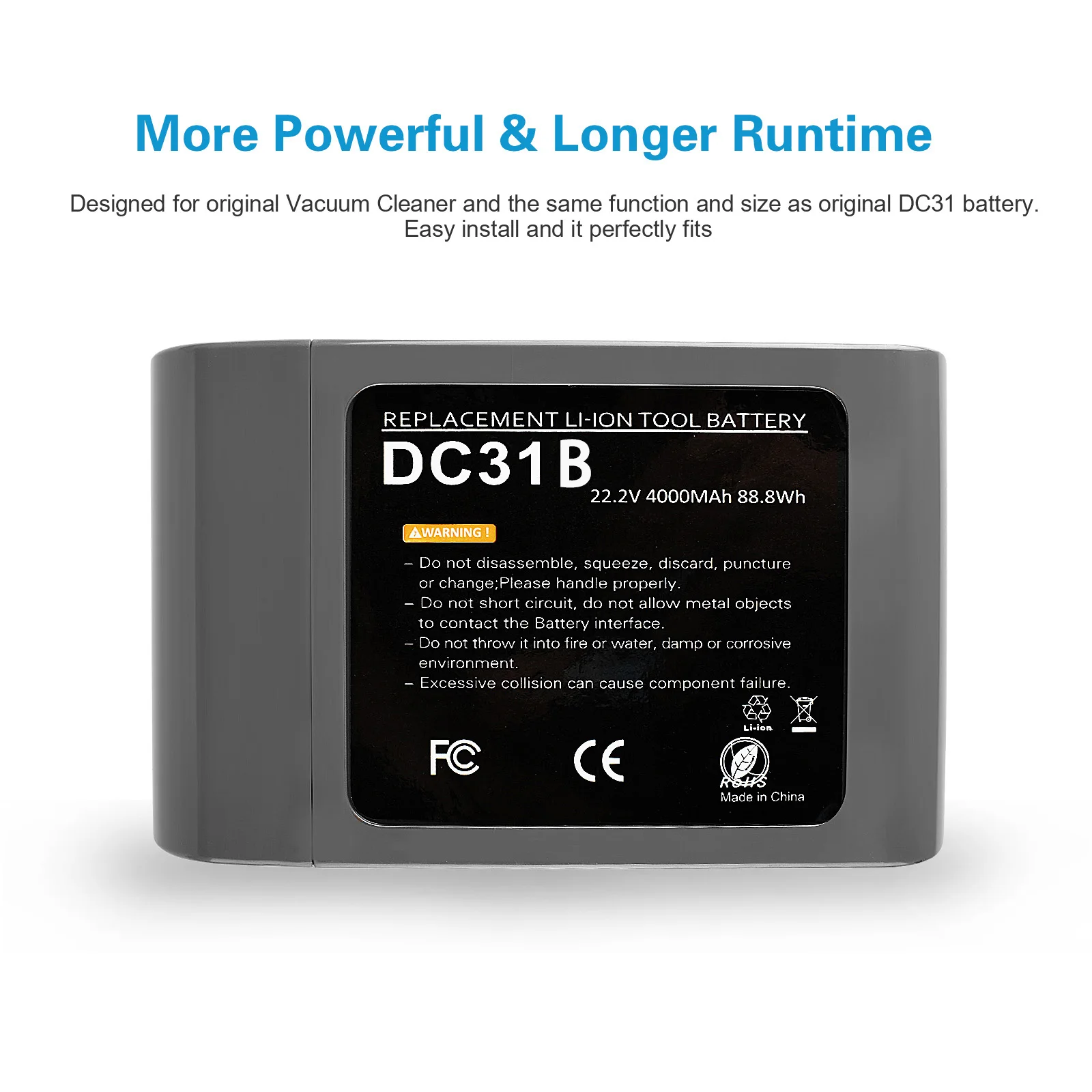 Литий-ионный аккумулятор типа B 22 2 в 4000 мАч для Dyson DC35 DC45 DC31B DC34 DC44 Animal DC56 DC57