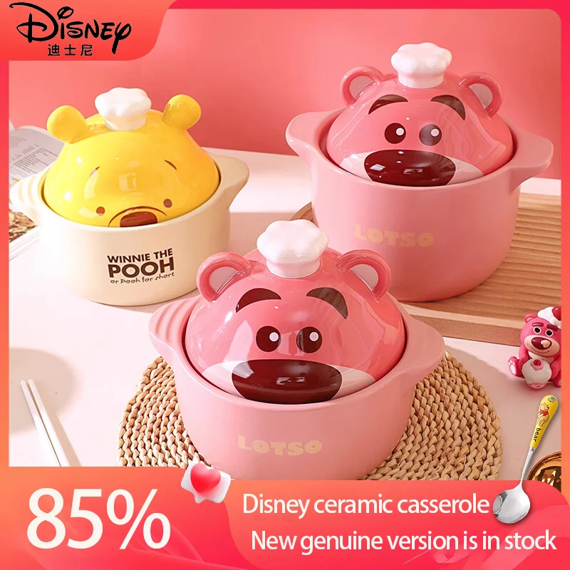 

2200ml Disney Authentic Lotso Casserole Open Fire Saucepan For Gas Stoves Household Ceramic High Temperature Resistant Stockpot