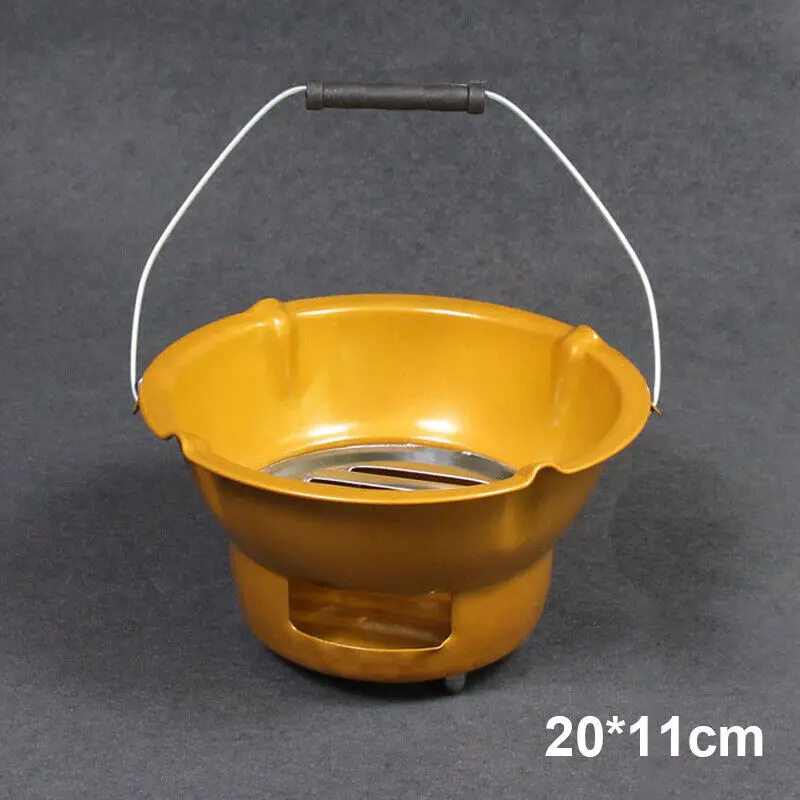 

Fire Pit Bowl BBQ Stove Wood Burning Fire Iron Stove Warm Outdoor BBQ Heating Cook Tea Firewood Stove For Camping Picnic