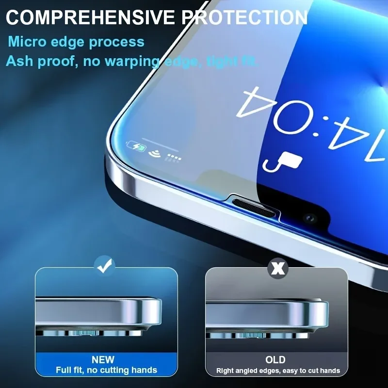 Фото Защитная пленка из закаленного стекла 30D для iPhone 17 Air, 14, 13, 11, 15, 16 Pro Max, 12 Mini, 16e, XS, XR, X, 8, 7 Plus, 16 Pro №4