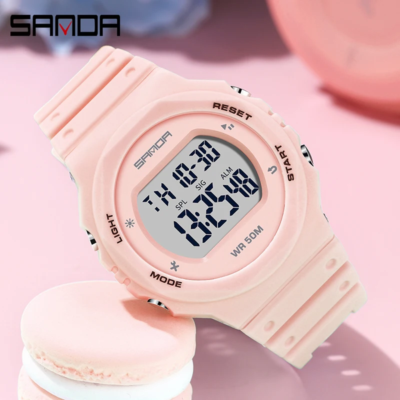 

Fashion SANDA Youth Women Digital Watch Shockproof Water-resistant LED Electronic Wristwatches Reloj de mujer 6069