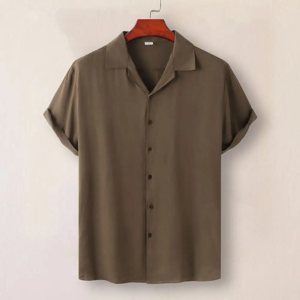 

Single Breasted Soft Fabric Fashion Simple Turn-down Collar Shirt for Daily Wear
