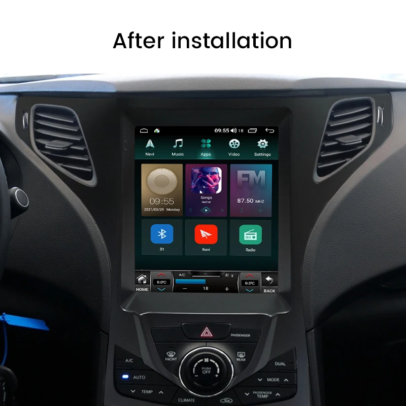 Беспроводная Автомагнитола для Hyundai Azera 2011 2012 2Din Android 11 8 + 128G мультимедийный плеер