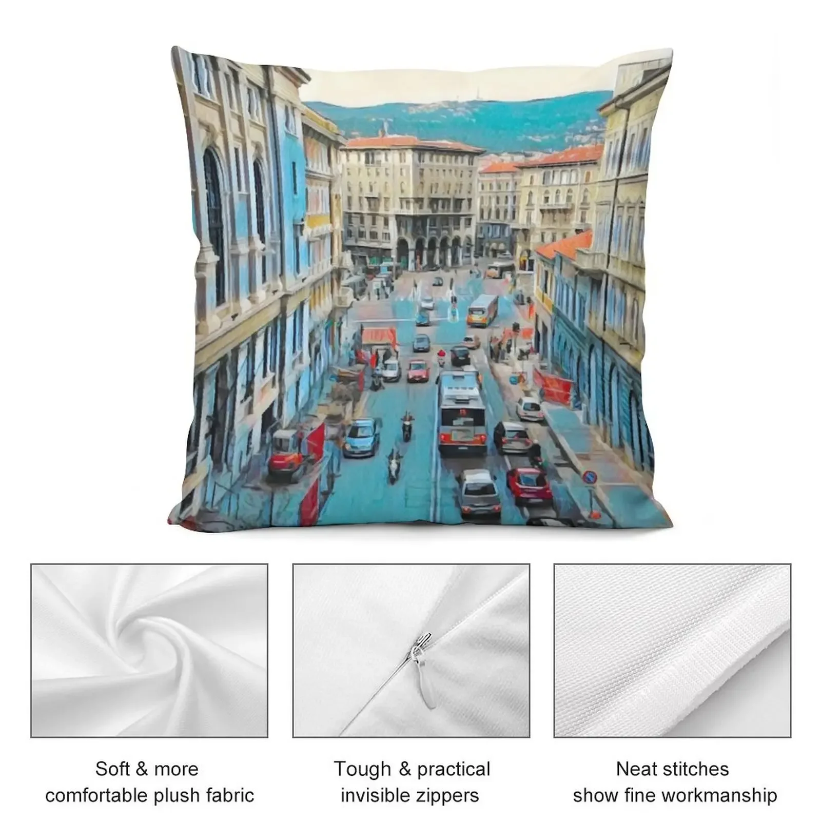 Подушка Street of Trieste наволочка рождественская подушка комплект чехлов