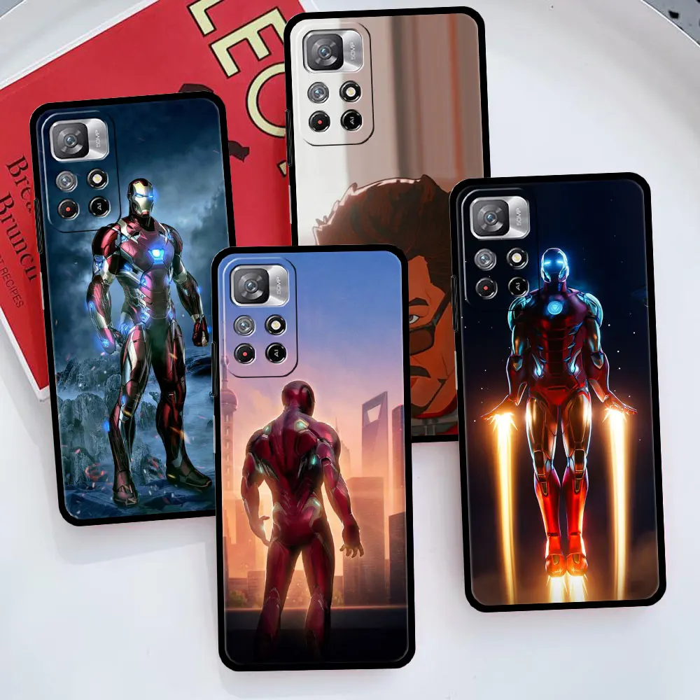 Phone Funda Cellphone For Xiaomi Redmi Note 11 9C 9S 8 K40 9A 10 Pro 9T 9 8T 11T K50 11S Marvel Iron Man Snap Fingers Endgame