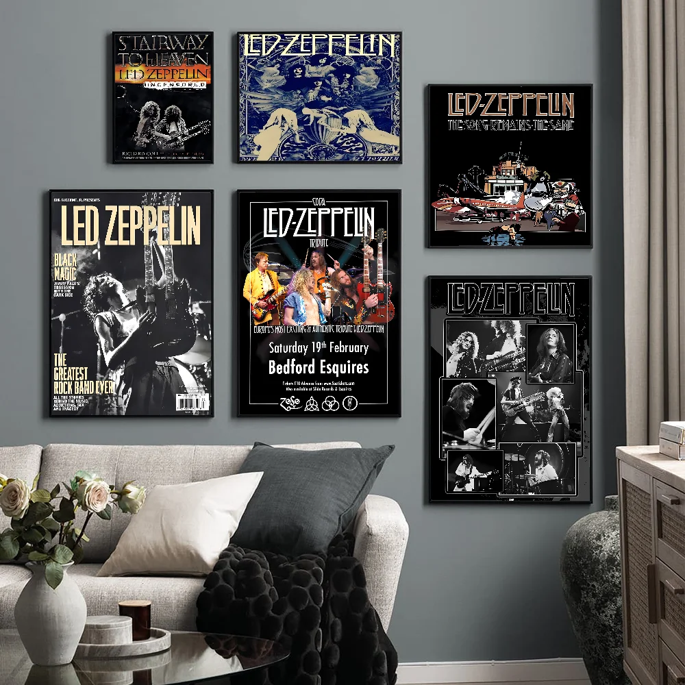Band L-Led Z-Zeppelin Cool Classic Vintage Posters HD Quality Wall Art Retro For Home Room Decor