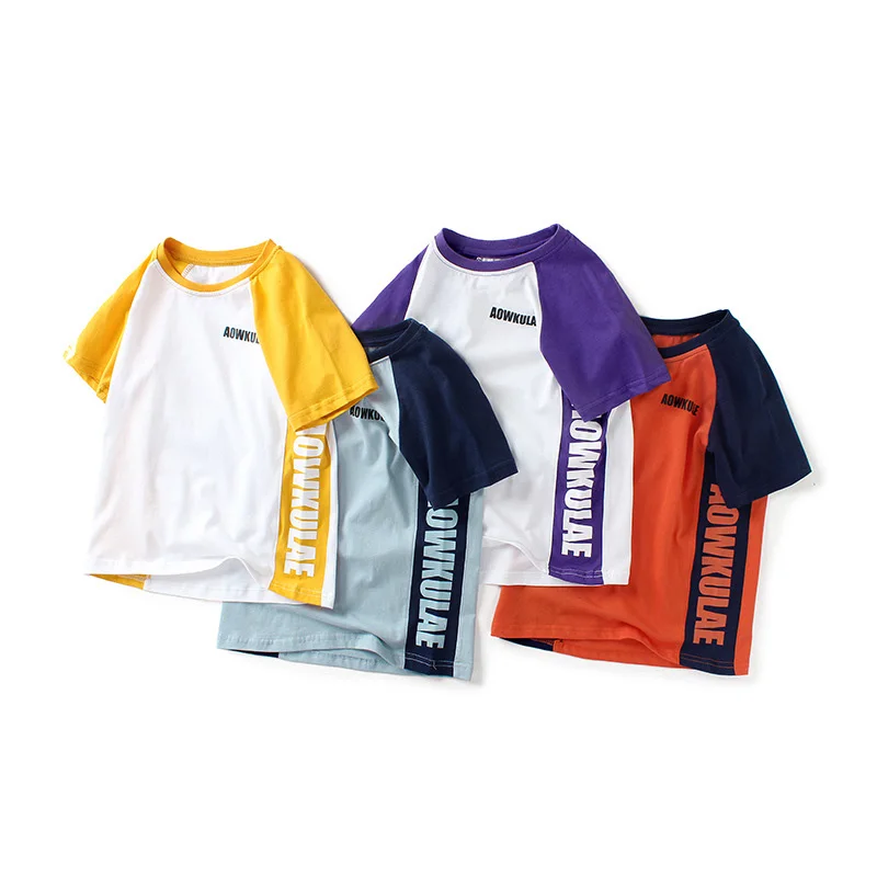 

Boys Summer T-shirts Cotton Teenager Tees Quality Elegant Teen Children Tops Kids Clothes