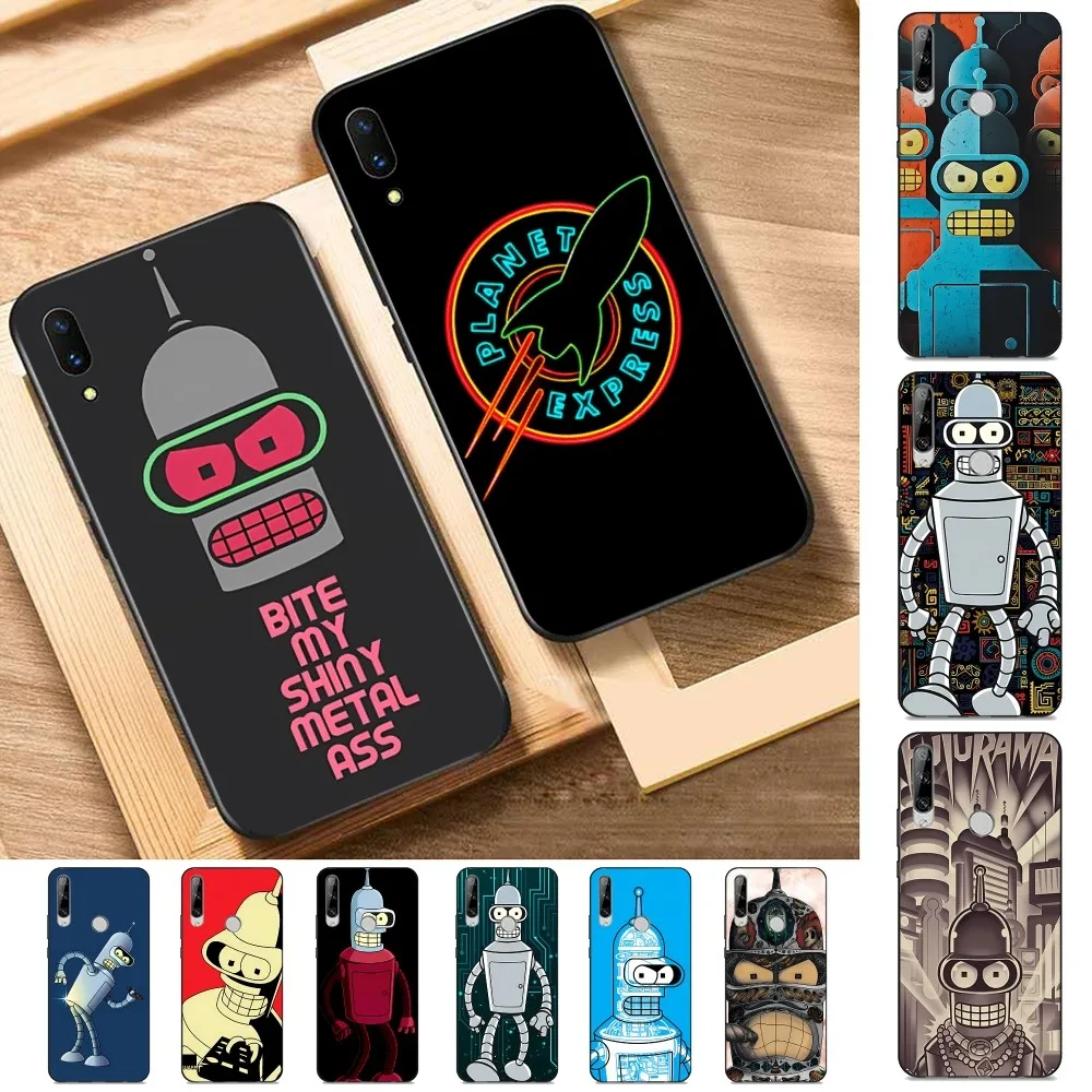Черный чехол для телефона F-Futurama Bender Art Huawei Y9 6 7 5 Prime Enjoy 7s 8 Plus 7a 9e 9plus 8E Lite Psmart Shell
