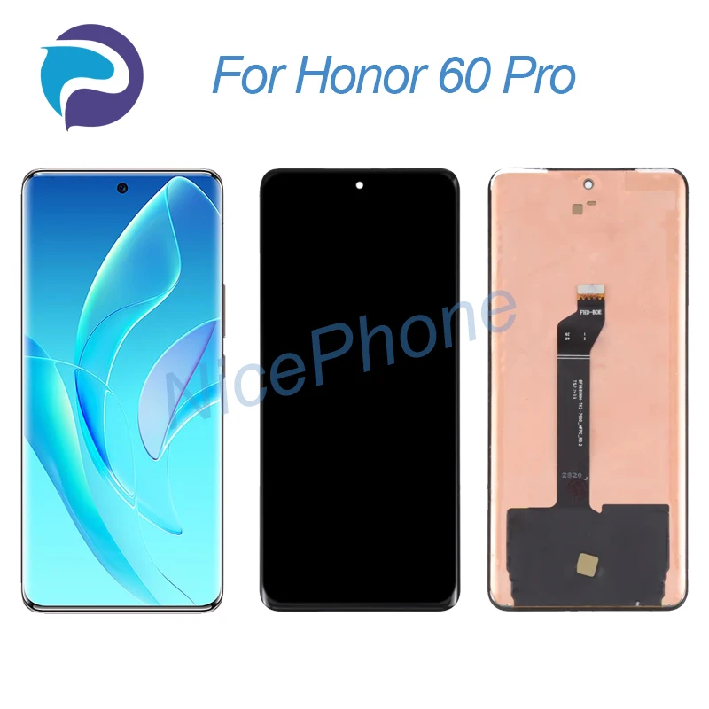

Для Honor 60 Pro LCD дисплей кодирующий преобразователь сенсорного экрана в сборе Замена 6,68 "TNA-AN00 для Honor 60 Pro экран LCD