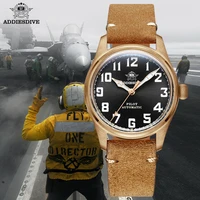 addiesdive luxury watch mens cusn8 bronze watch bubble mirror pot cover glass wristwatch bgw9 luminous automatic watch pilot men