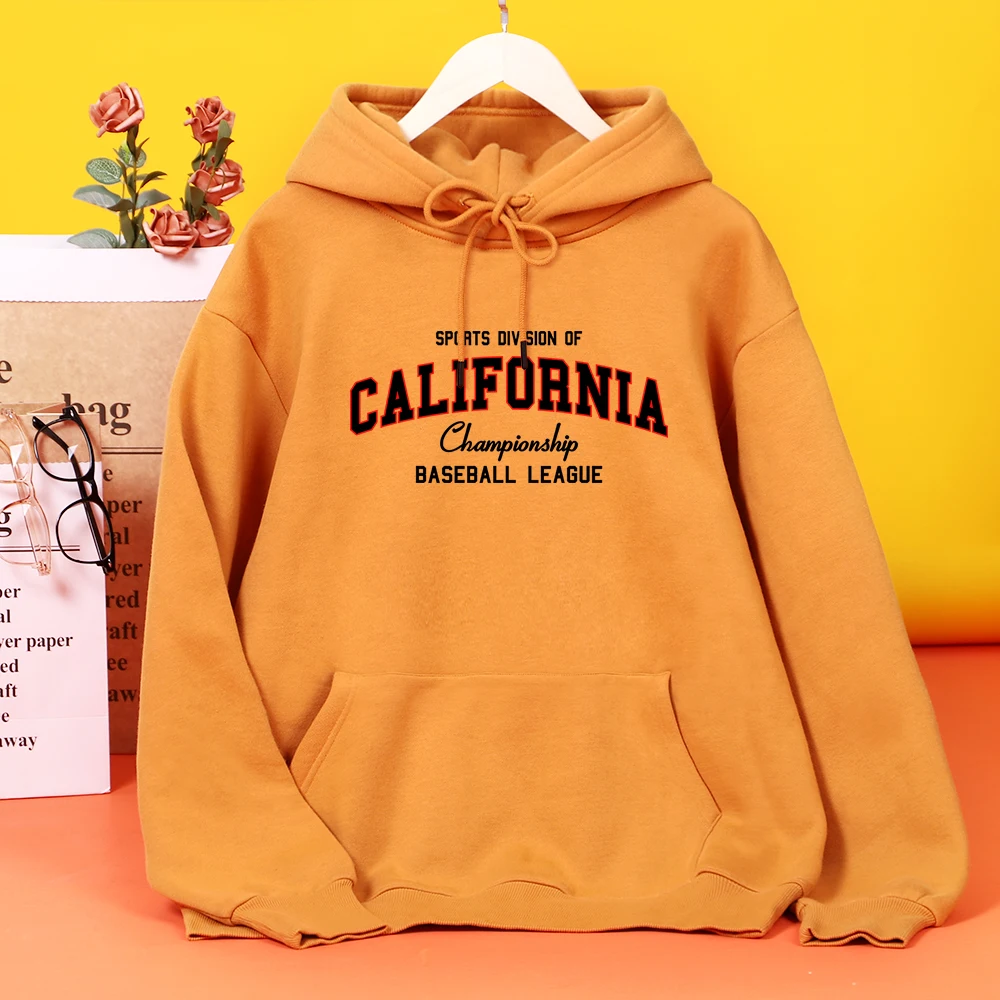 

Худи женское Спортивное с капюшоном, модная повседневная толстовка с принтом футбольной лиги Калифорния, Свободный Топ с капюшоном, осень