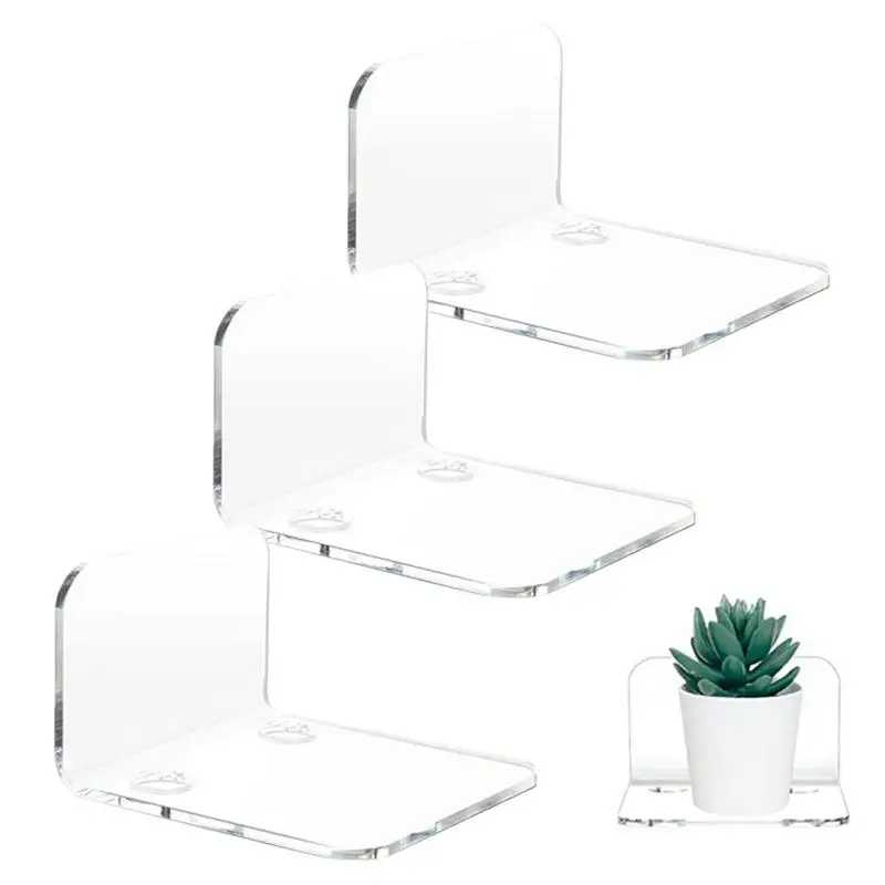 Wall Mounted Storage Holders Record Wall Shelf Vinyl Acrylic Mount Display Shelves Clear Holder Floating Storage Stand Rack