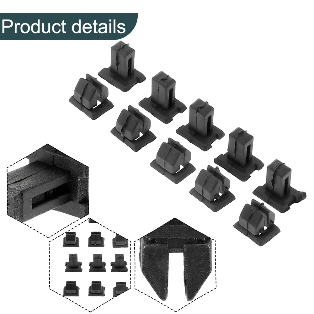 

Auto Fasteners Boot Trim Clips Interior Accessories 10pcs Black Nylon&Rubber Plastic Fasteners For Mercedes CLK CLS SL SLK New