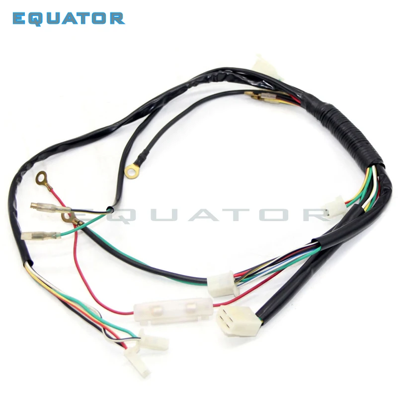 

Motorcycle dirt pit bike ATV QUad parts Motorbike Full Electrics Wiring Harness for 50CC-110CC ATV Bike DXY88