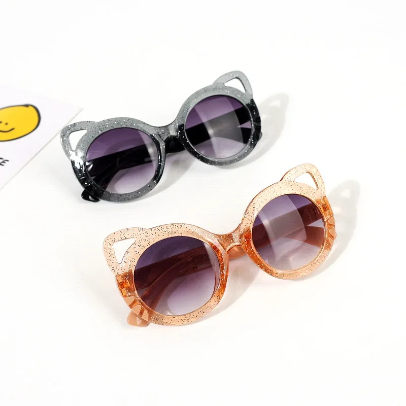 Новинка 2024 детские солнцезащитные очки Sumer с мультяшным котом устойчивые к