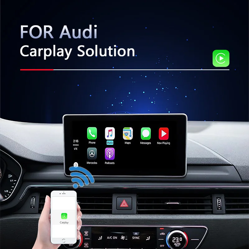Мультимедийный видеоинтерфейс Android автомобильный беспроводной Apple Carplay для Audi Q2 Q3