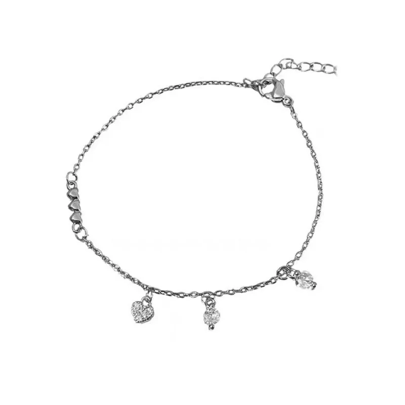 

Diamond Inlaid Smooth Love Bracelet Women's Simple Creativity Small Crowd Design Sense Fashion Hand Accessories Jewelry Gifts