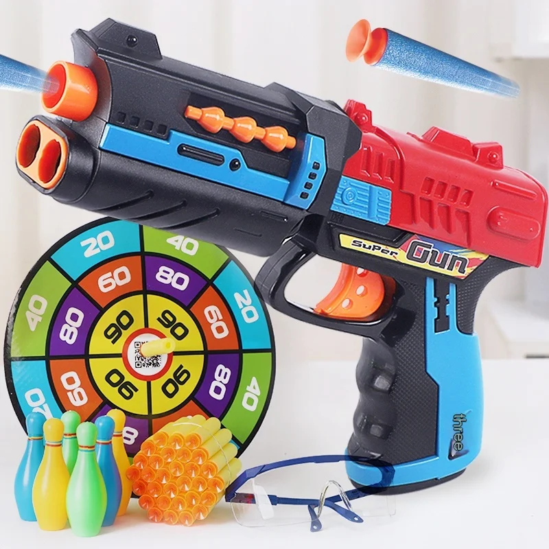 

Children's Sucking Disc Soft Bullet Gun Manual Single Firing Bullet Little Boy and Girl Toy Hand Grab