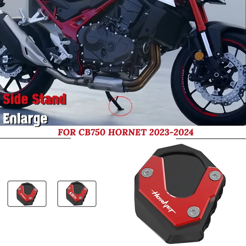 

2024 For HONDA CB750 HORNET CB 750 2023 Motorcycle Wheel Tire Valve Caps Aluminum Kickstand Foot Pad Side Stand Enlarger