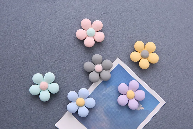 3D креативные цветные магниты на холодильник милые цветочные магнитные наклейки