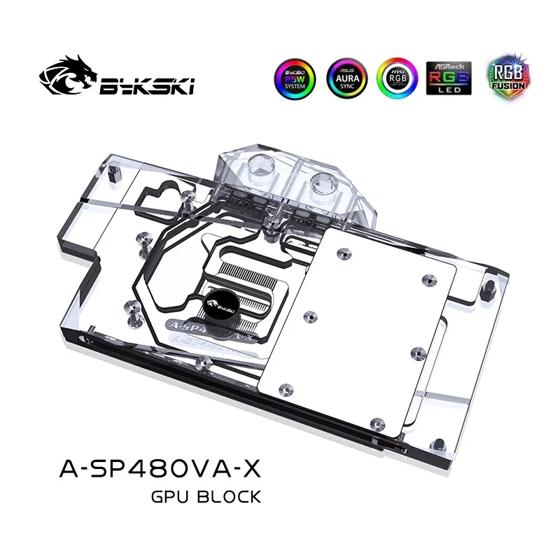 Фото Использование водяного блока BYKSKI для Sapphire Pulse RX580 8GD5 (11265-05-20G)/блок видеокарты с полным покрытием RGB A-SP48OVA-X №4