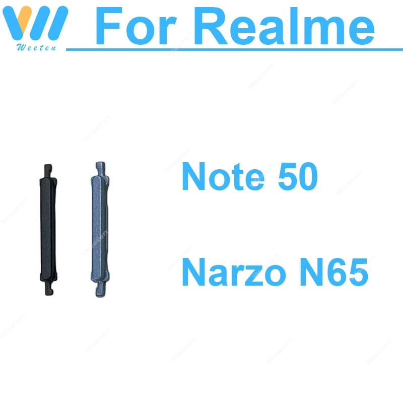 Для Realme Note 50 Narzo N65 4G 5G кнопка громкости вверх и вниз клавиша боковая запасные