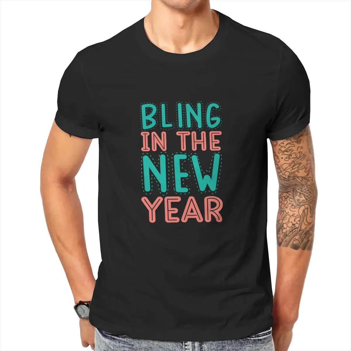 

printed cotton Men Clothing summer Happy New Year 2022 wholesale Fashion RoundCollar Summer print Harajuku208683