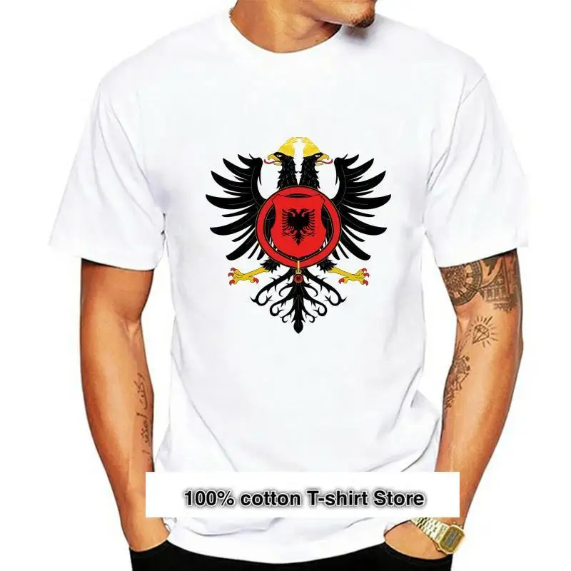 

Camiseta del escudo real de Albania para hombre, camisa del equipo de tallas grandes 5XL