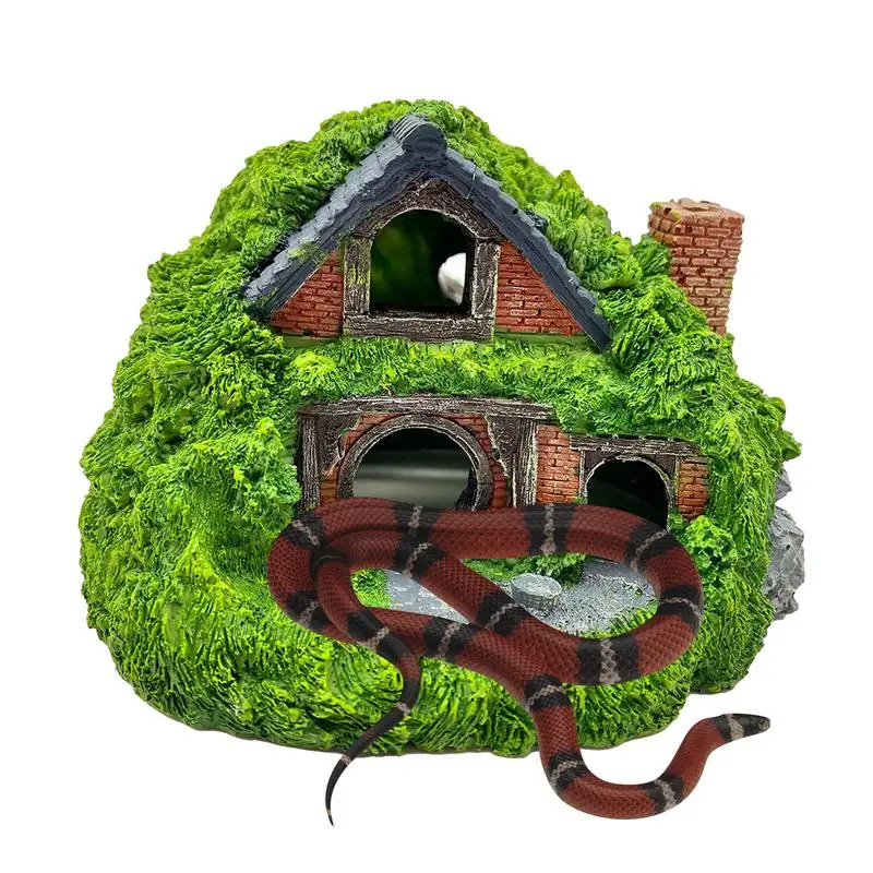 Украшения для аквариума украшения смола пещера рептилий аксессуары украшение