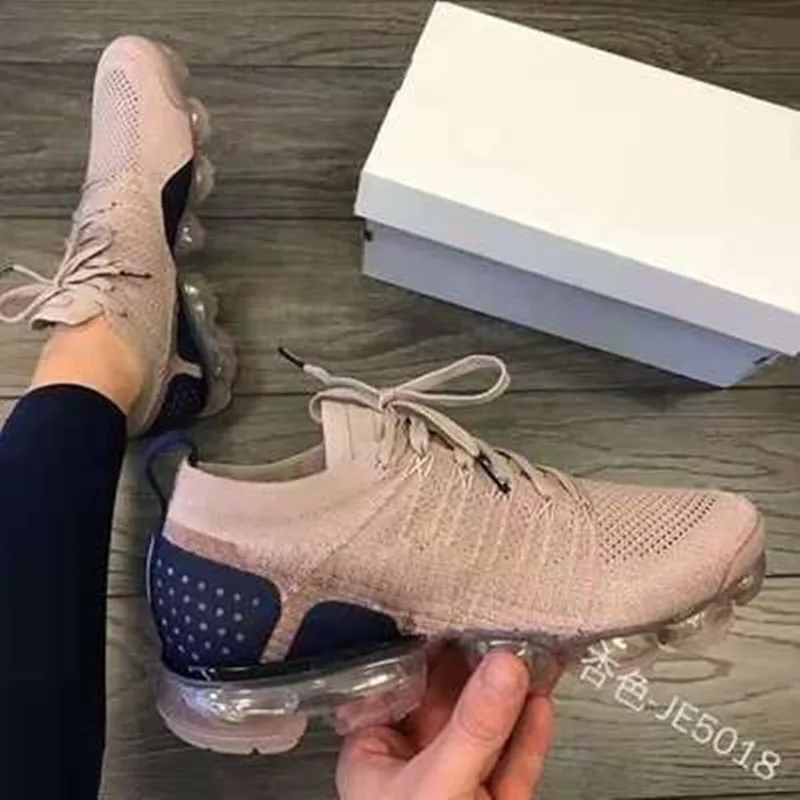 New Plus-size Fly-woven Air Cushion Shoes with A Lace-up Front Lace-up Sneaker In Summer