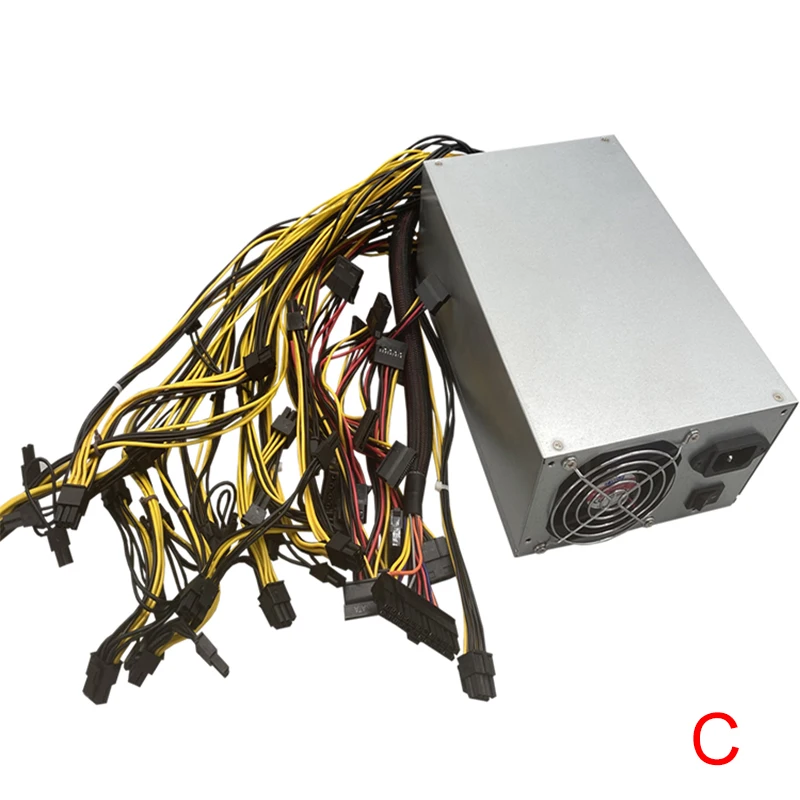 

2000W 160-270V ATX Mining Bitcoin Power Supply 95% High Efficiency for Ethereum ETH S9 S7 L3 8GPU cards support Max