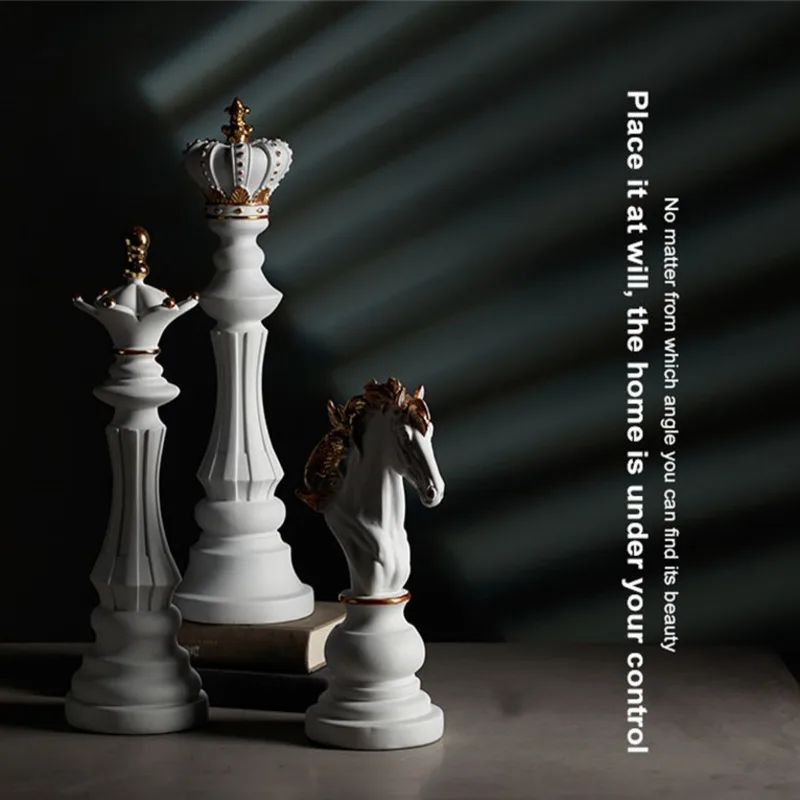 Смола King Queen Knight шахматные фигуры аксессуары для настольных игр ретро домашний