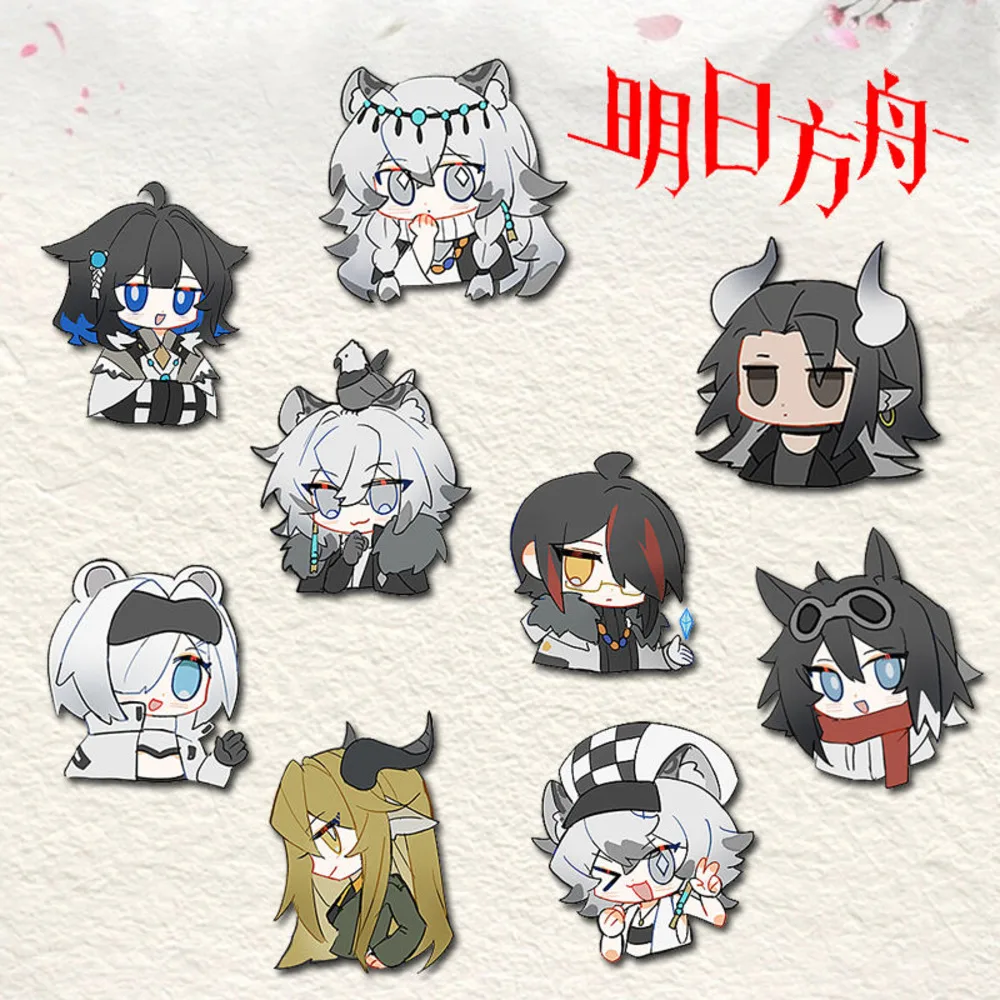 9PCS Anime Arknights Badge Brooch Pin Pramanix Sierash Clothes Backpack Decoration Lapel Personalized Chest Tag