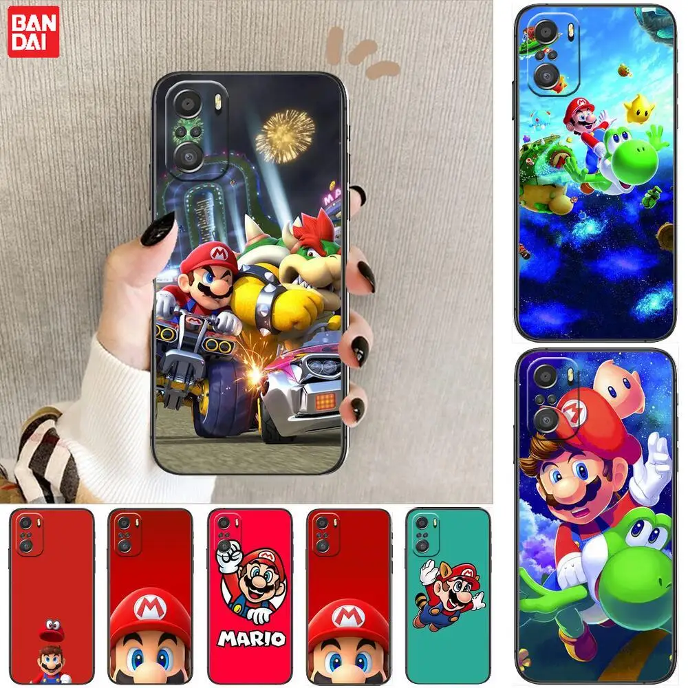 

Cute Hot Sale*Mario Phone Case For xiaomi mi 11 Lite pro Ultra 10s 9 8 MIX 4 FOLD 10T 5g Black Cover Silicone Back Prett